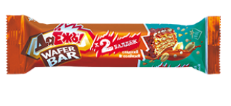 ЭССЕН Конфеты ДАЁЖЪ WAFER BAR карамель, арахис и солен.кранчами вафельные фас.54гр 1*20