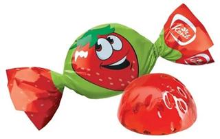 КОНТИ Конфеты ЖИВИНКА Клубника с йогуртом желейные /пак 1кг/ 1*8