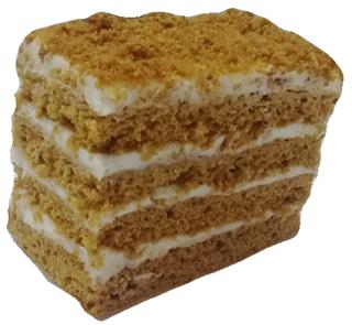 СИБ.ЛАКОМСТВА Пирожное бисквитное МЕДОВИК с сметанной начинкой  1*2