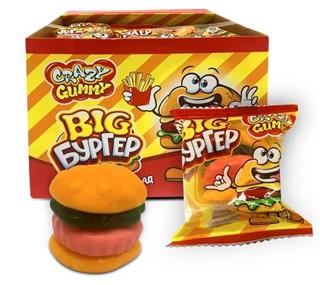 КАНДИ-КЛАБ CRAZY GUMMY. BIG БУРГЕР Жев.мармелад 18гр  12*36 КАНДИ-КЛАБ CRAZY GUMMY. BIG БУРГЕР Жев.мармелад 18гр  12*36