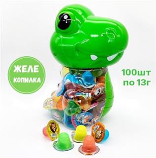 КАНДИ-КЛАБ Желе ДРАКОНЧИК ассорти /банка 100шт*13гр/   1*6