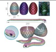 Игрушка 3D ЗМЕИНОЕ ЯЙЦО СО ЗМЕЕЙ 25см в пак.   1*1