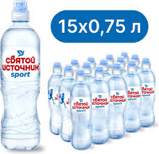 СВЯТОЙ ИСТОЧНИК Вода 0,75л ПЭТ СПОРТ Негазированная 1*15