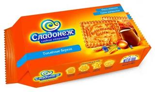 СЛАДОНЕЖ Печенье сахарное ТОПЛЕНЫЕ БЕРЕГА фас.255гр  1*15