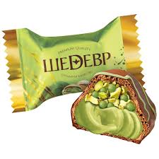 ЭССЕН Конфеты ШЕДЕВР с фисташкой и криспи вес 1*2
