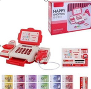 Игрушка КАССА, ВЕСЫ, СКАНЕР, ДЕНЬГИ, касса 23х6,5х15см  1*1