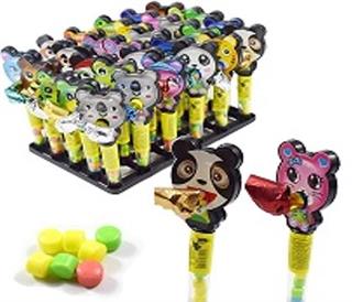 КАНДИ-КЛАБ ДРАЖЕ в тубе с игрушкой ЗВЕРЯТА 2гр  12*30