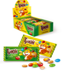 ЗОЛОТАЯ РУСЬ Драже ТРЮК молочное с какао в сах.глаз. 25гр  12*20