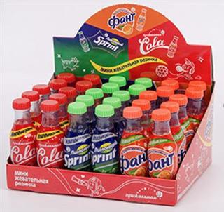 КАНДИ-КЛАБ ГАЗИРОВКА Жев.резинка в Бутылочках Ассорти 7гр  12*30