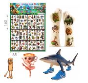 Игрушка НАБОР Татушек мал. ТУНГ ТУНГ ТУНГ САУР /на листе 20 штук/   1*1