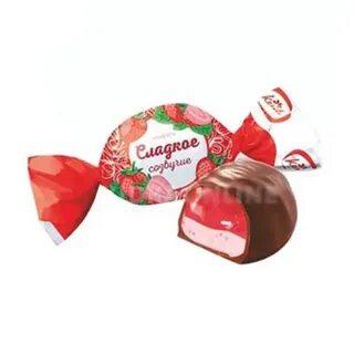 КОНТИ Конфеты СЛАДКОЕ СОЗВУЧИЕ Клубника с/с /пак 1кг/ 1*4