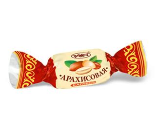 РАХАТ Карамель АРАХИСОВАЯ ореховая 1кг пакет 1*6