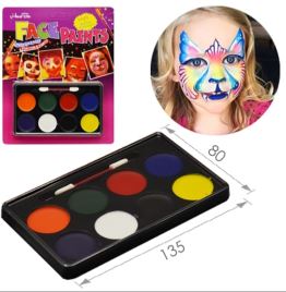 Игрушка АКВА ГРИМ КРАСКА 8 цветов FACE PAINTS блистер   1*1