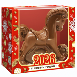 -30% АКЦИЯ МОНЕТНЫЙ ДВОР Шок.фигурка ЛОШАДКА-КАЧАЛКА 120гр короб 1*12