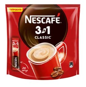 НЕСКАФЕ Напиток кофейный 3в1 в стиле РАФ цепочка 17гр(10*10) пакет 1*100