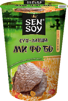 СЭНСОЙ Суп-лапша Б/П Ми Фо Бо 65гр терм стакан 1*24