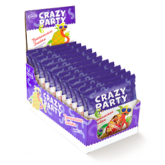 АЗОВ Мармелад жевательный ТРОПИЧЕСКИЕ ЗМЕЙКИ (3бл*12шт) фас.70гр  1*36