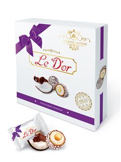 ЗОЛОТАЯ РУСЬ Конфеты Le Dor 150гр с кокосовой нач. в кокос.стружке  1*16