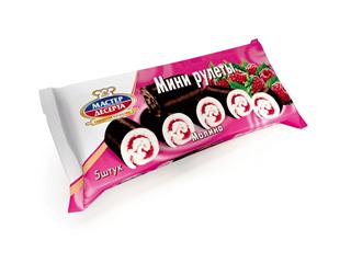 РКК Мини-рулет МАСТЕР ДЕСЕРТА 175г Малина   1*15