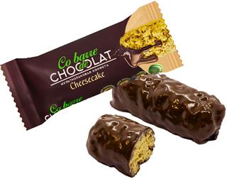 CO BARRE DE СHOCOLAT Конфеты CHEESECAKE мультизлаковые в темн.глазури 1*2