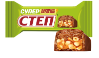 -8% СЛАВЯНКА Конфеты СТЕП СУПЕР шок. нуга/карамель/ лесной орех с арахисом /пак.1кг/ 1*6