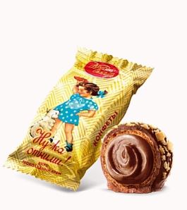 КР.ОКТ Конфеты НУ КА ОТНИМИ шок.крем вафельные  1*2