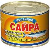 ПОСЕЙДОН Сайра НДМ  230гр ж/б ТУ 1*24