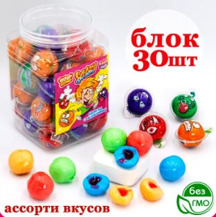 КАНДИ-КЛАБ ПРИКОЛЬНЫЕ ФРУКТЫ Мармелад с кислой нач. 10гр  12*30 КАНДИ-КЛАБ ПРИКОЛЬНЫЕ ФРУКТЫ Мармелад с кислой нач. 10гр  12*30