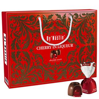 DY NASTIE Набор конфет 185гр АССОРТИ ВИШНЯ В ЛИКЕРЕ (сумка) 1*5