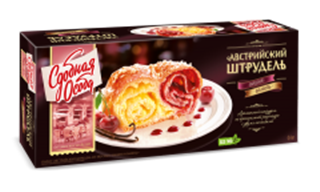 ЧЕРЕМУШКИ Пирог АВСТРИЙСКИЙ ШТРУДЕЛЬ Вишня/Ваниль 400гр  1*6