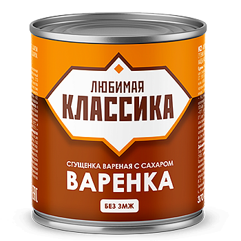 ЛЮБИМАЯ КЛАССИКА Сгущенка вареная 4% 370гр ж/б 1*15