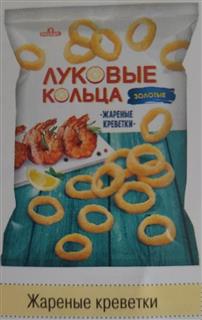 РУССКАРТ Луковые кольца ЗОЛОТЫЕ СНЕКИ Жарен креветки 100гр  1*12