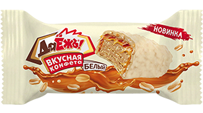 ЭССЕН Конфеты ДАЁЖЪ БЕЛЫЙ карам, арахис, криспи вафельные фас.500гр 1*8