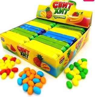 КАНДИ-КЛАБ СВИТ ХИТ ТРОПИКС Сахарное драже ассорти 12гр  24*30 КАНДИ-КЛАБ СВИТ ХИТ ТРОПИКС Сахарное драже ассорти 12гр  24*30