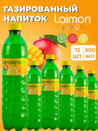 ЛАЙМОН ФРЕШ Напиток газированный манго 1,0л ПЭТ 1*12