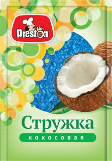 Pr.PRESTON Кокосовая стружка Голубая 40гр  1*20