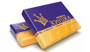 ЭССЕН Мини-шоколад ЗОЛУШКА С МОЛОКОМ /пак 1кг/  1*4