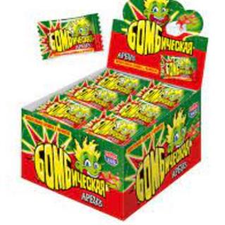 КАНДИ-КЛАБ БОМБИЧЕСКАЯ Жев.резинка со вкусом Арбуза 4гр  12*100 КАНДИ-КЛАБ БОМБИЧЕСКАЯ Жев.резинка со вкусом Арбуза 4гр  12*100