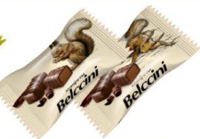 НОВОСИБИРСК Конфеты BELCCINI шоколадно-ореховые в шок.глазури 1*3