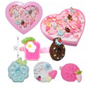 Игрушка Набор КОЛЕЧКИ МИКС 5 в сердечке /36шт/   1*1