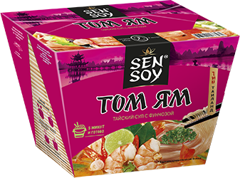СЭНСОЙ Вермишель Фунчоза суп Том Ям 125гр  1*12