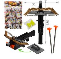 Игрушка АРБАЛЕТ с присосками и пулями 14см  1*12