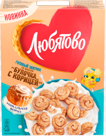ЛЮБЯТОВО Завтрак готовый БУЛОЧКА С КОРИЦЕЙ фас.190гр  1*6