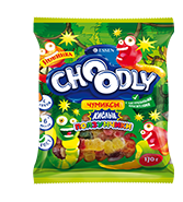 -30% АКЦИЯ ЭССЕН Мармелад жевательный CHOODLY®КИСЛЫЕ ПОЛЗУНЧИКИ 170гр  1*12