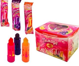 КАНДИ-КЛАБ ПОМАДА Карамель лед. ассорти 8гр  12*30 КАНДИ-КЛАБ ПОМАДА Карамель лед. ассорти 8гр  12*30