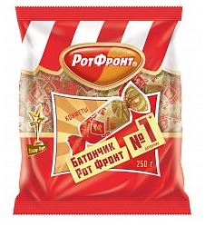 РОТ ФРОНТ Конфеты БАТОНЧИКИ фас.250гр 1*10