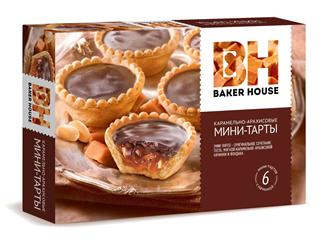 РКК BARKER HOUSE Пирожное МИНИ-ТАРТЫ Арахис/Карамель 240гр  1*8