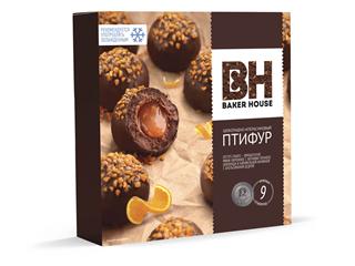РКК BARKER HOUSE Пирожные Птифур Карамель-апельсин 225гр  1*10