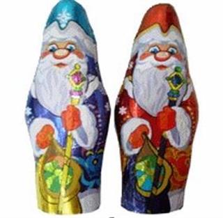 ШОКОЛАДНЫЙ МИР Шок.фигурка 40гр ДЕД МОРОЗ   4*20 ШОКОЛАДНЫЙ МИР Шок.фигурка 40гр ДЕД МОРОЗ   4*20