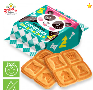 КИО Печенье сахарное СЛОБОДКА ШАХМАТНОЕ 50гр  1*80